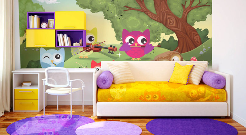 owl-forest-wall-illustratiion-decor